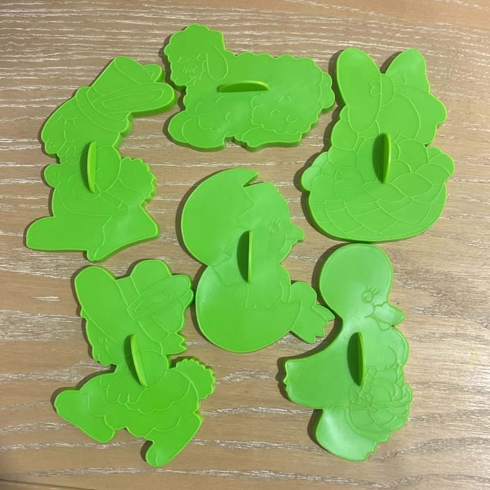 Vintage green cookie cutters